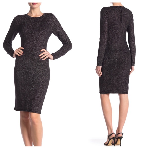 lurex bodycon dress